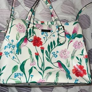 Kate Spade Cream Floral Hummingbird